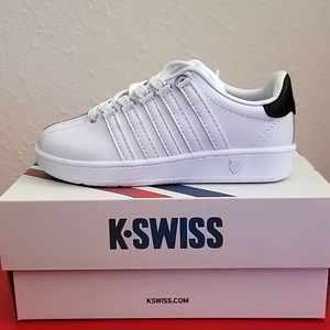 K-Swiss, children's size 11, white, white, navy